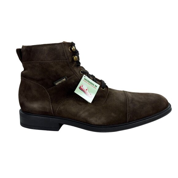 Mephisto KOLBY Ankle Boots Mens Size 13 SOFT-AIR Suede Side Zip Dark Brown main image 6